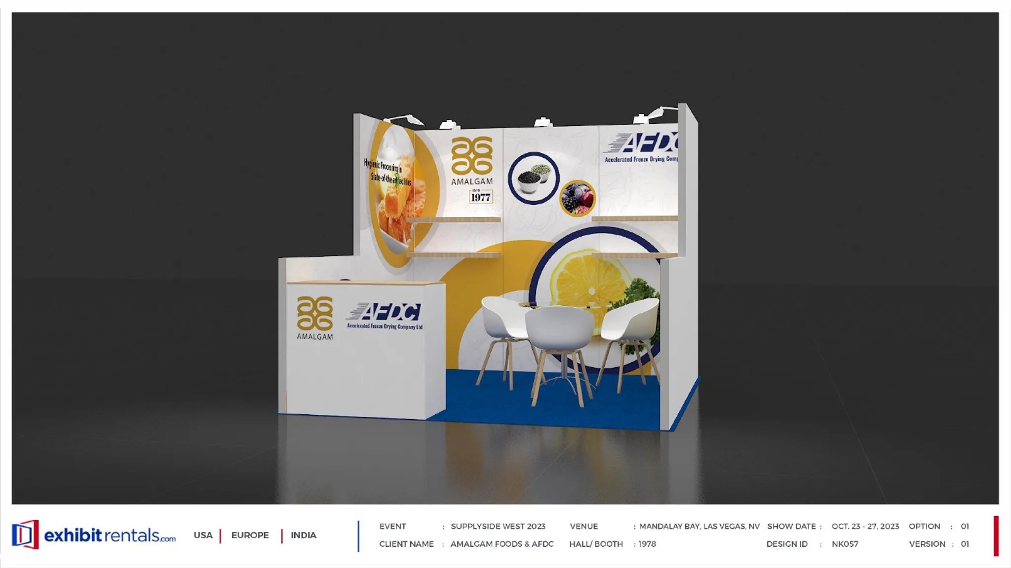 10x10 Inline booth design by Exhibit-Rentals